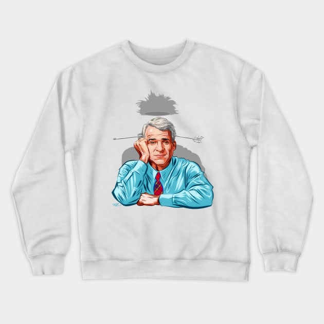 Steve Martin - An illustration by Paul Cemmick Crewneck Sweatshirt by PLAYDIGITAL2020